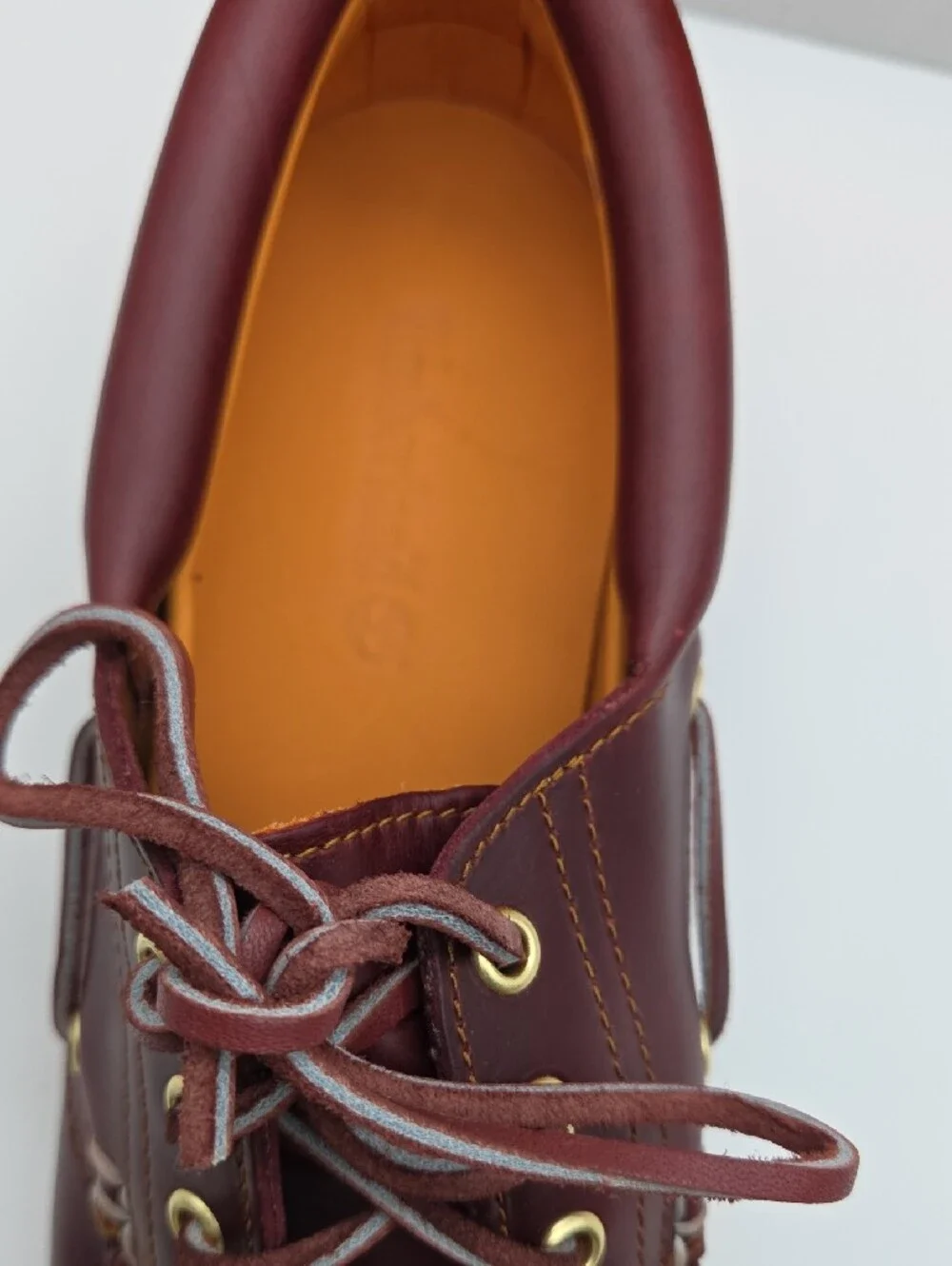Timberland Men's Burgundy Leather Lug-Soled Boat Shoe